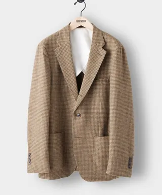 Italian Brown Houndstooth Madison Suit Jacket