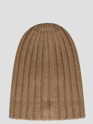 Laneus ribbed cashmere beanie.
