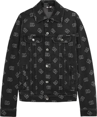 Dolce & Gabbana Logo-jacquard Denim Jacket