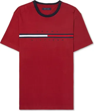 Tommy Hilfiger Adaptive Men's Tino Logo Graphic T-Shirt with Magnetic Closures