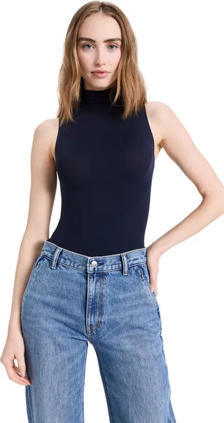 Commando Ballet Mockneck Thong Bodysuit