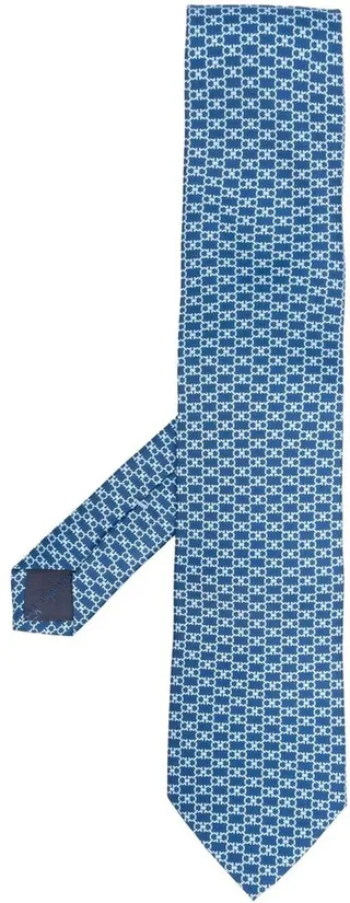 Monogram-Print Silk Tie