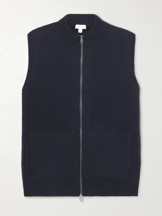 Merino Wool and Cashmere-Blend Zip-Up Gilet