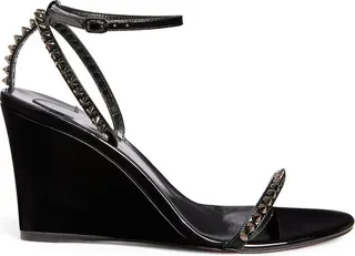 Christian Louboutin So Me Leather Wedge Sandals 85