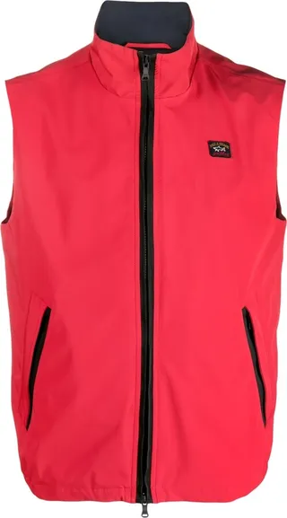 Funnel-Neck Zip-Up Gilet