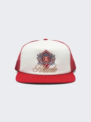 Embroidered Trucker Hat Red