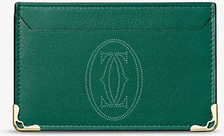 Womens Green Must de Leather Cardholder