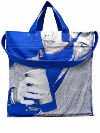 Party-Print cotton tote bag