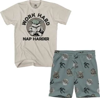 Men's Star Wars T-Shirt + Pull-On Shorts - Tan L