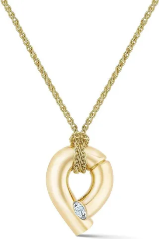 18kt yellow gold Oera diamond pendant necklace