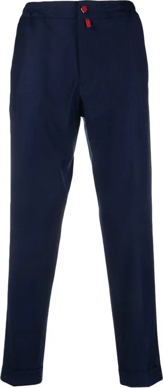Elasticated Tapered-Leg Trousers