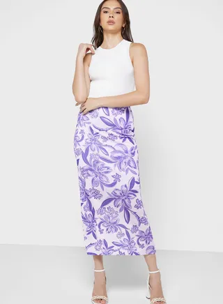 Printed High Waist Skirt