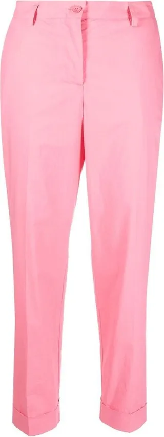 Cotton Straight-Leg Trousers