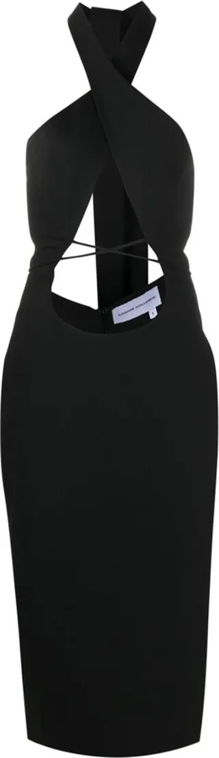 Black Halterneck Cut-Out Dress