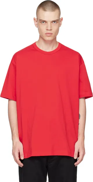 Comme des Garçons Shirt Red Crewneck T-Shirt