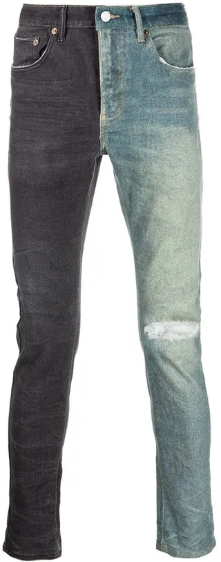 Two-Tone Distressed Jeans