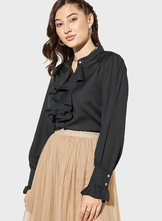 Ruffle Detail Top