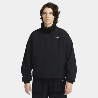Women's Nike Sportswear Essential Woven Fleece-Lined Jacket in Black