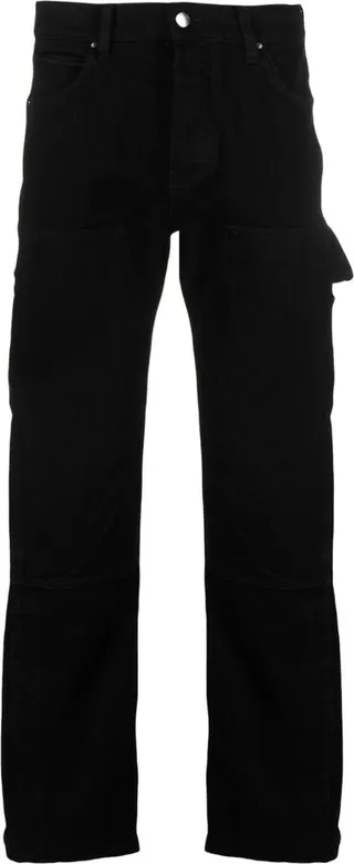 Distressed Straight-Leg Jeans