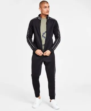 I.N.C. International Concepts Mens Snake Graphic T Shirt Neoprene Track Jacket Track Pants Created For Macys