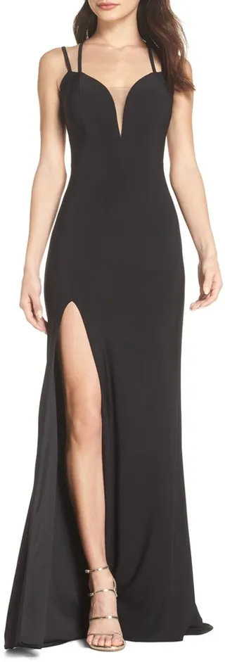 Open Back Jersey Gown