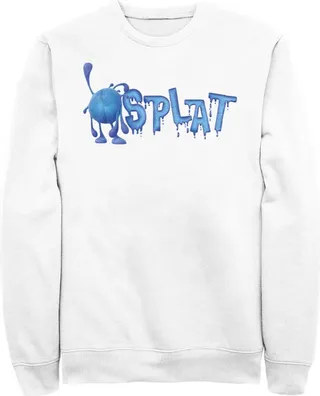Men's Disney Strange World Splat Drip Logo Sweatshirt - White - Large