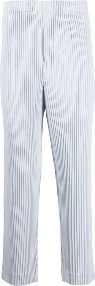 Pleated Straight-Leg Trousers