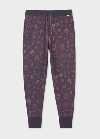 'Runes' Jacquard Cotton Lounge Pants