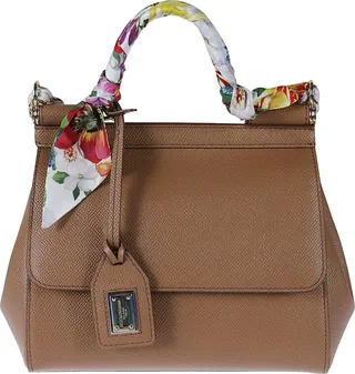Scarf Embellished Sicily Shoulder Bag