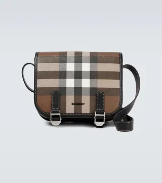 Checked shoulder bag
