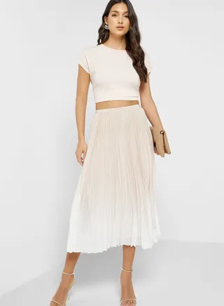 Plisse High Waist Skirt