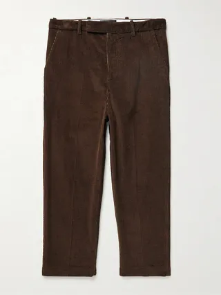 Tel Aviv Tapered Cropped Cotton-Corduroy Trousers