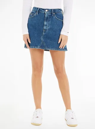 High Waist Denim Mini Skirt