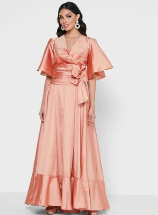 Manal Ajaj Silk Taffeta Dress