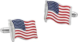 Reorder Waving Flag Metal & Enamel Cufflinks