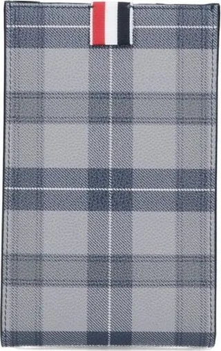 Thom Browne Checked Crossbody Phone Holder