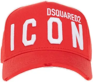 Dsquared2 Icon Logo Embroidered Distressed Baseball Cap