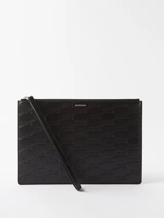 Bb-monogram Leather Pouch