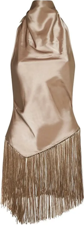 Nanushka Fringed Halterneck Top