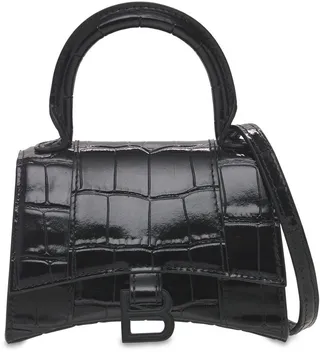 Mini Hourglass Cocco Print Leather Bag