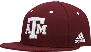 Men's Adidas Maroon Texas A & M Aggies On-Field Baseball Fitted Hat