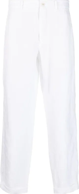 Front-Fastening Straight-Leg Trousers
