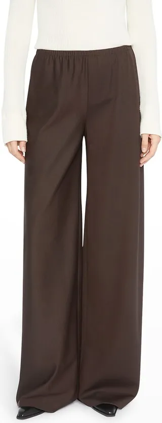Gala Wide-Leg Wool Pants