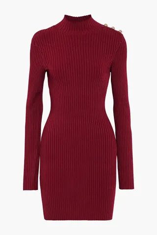 Danica ribbed-knit mini dress