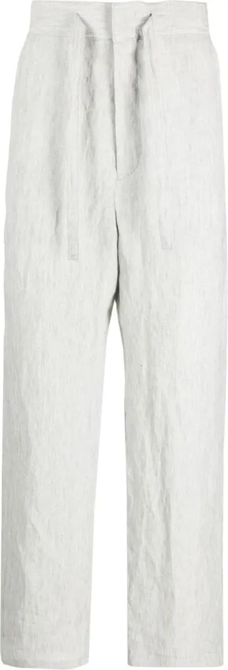 Straight-Leg Drawstring Trousers
