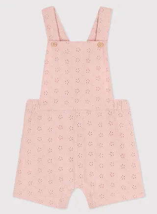 Kids Broderie Anglaise Dungaree Shorts