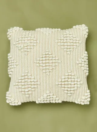 White Diamond Tufted Cushion - 16"X16"