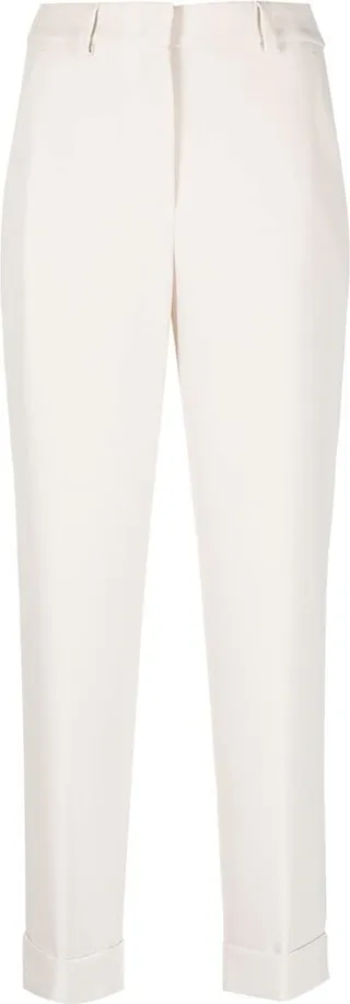 Mid-Rise Cropped Trousers