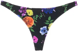High-Leg Thong Bikini Bottoms