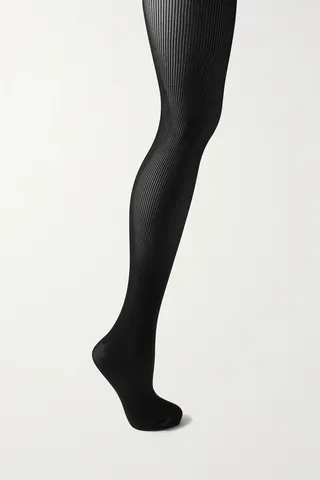 FALKE - Ribbed 50 Denier Tights - Black